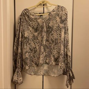 Aqua Puff Sleeve Top